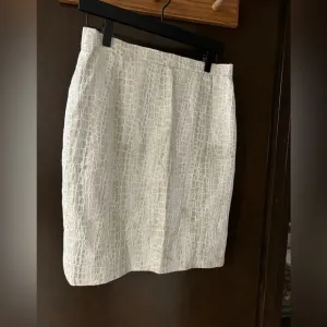 Escada Couture Textured Elegant Cream Skirt with metallic gold detailing