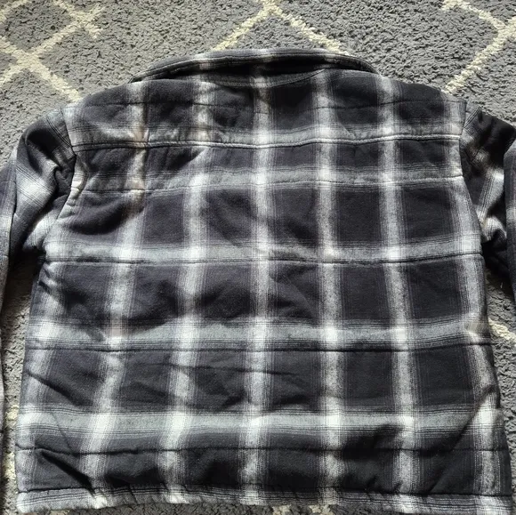 Evereve Lucy Plaid Jacket Cropped Quilted Size Small