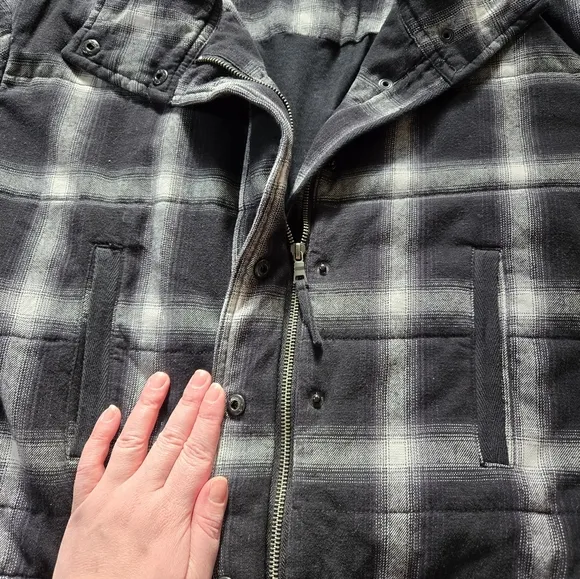 Evereve Lucy Plaid Jacket Cropped Quilted Size Small