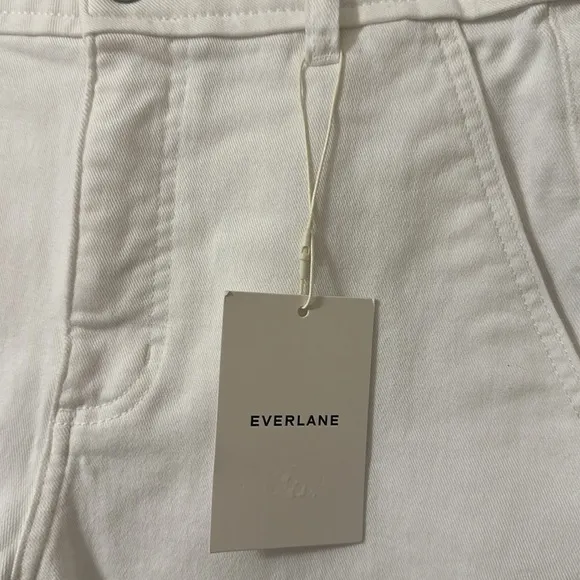 Everlane The Organic Way-Highe ShortieShort White Sz 4 NWT Modern Coastal Chic