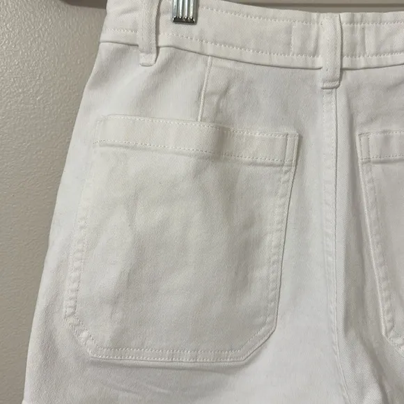 Everlane The Organic Way-Highe ShortieShort White Sz 4 NWT Modern Coastal Chic