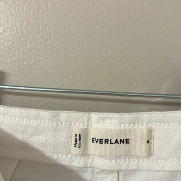 Everlane The Organic Way-Highe ShortieShort White Sz 4 NWT Modern Coastal Chic