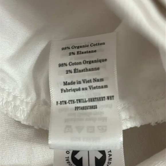 Everlane The Organic Way-Highe ShortieShort White Sz 4 NWT Modern Coastal Chic