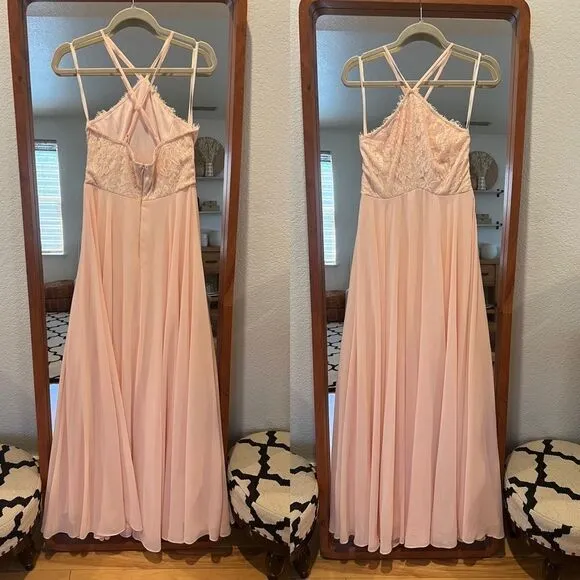 Everlasting Enchantment Light Peach Maxi Dress lulus bridesmaid