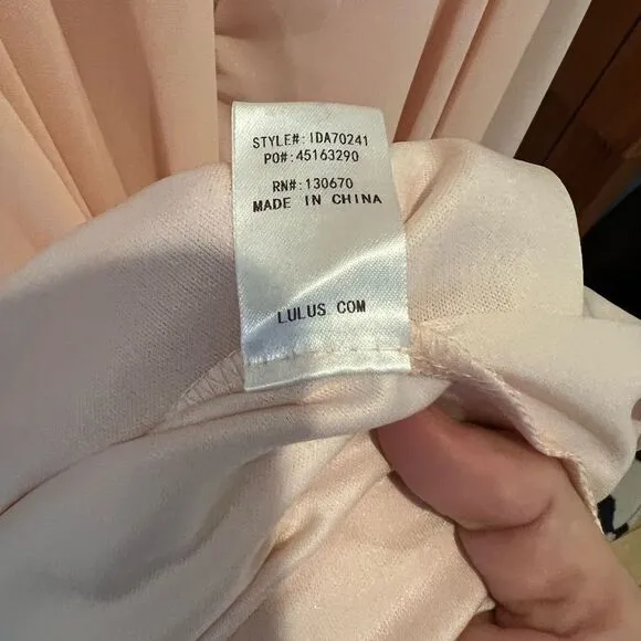 Everlasting Enchantment Light Peach Maxi Dress lulus bridesmaid