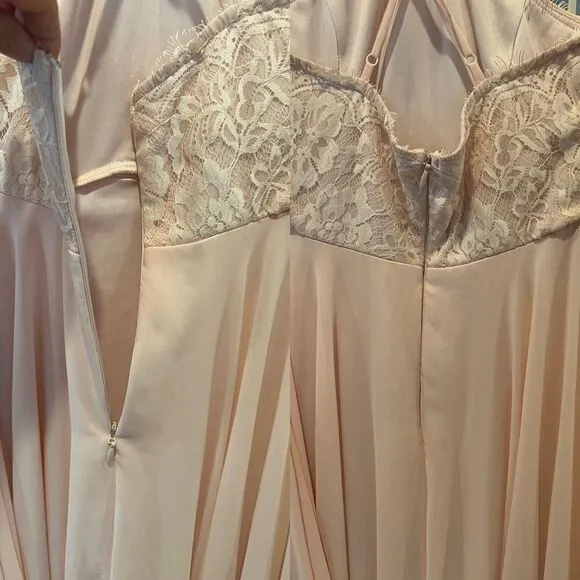Everlasting Enchantment Light Peach Maxi Dress lulus bridesmaid