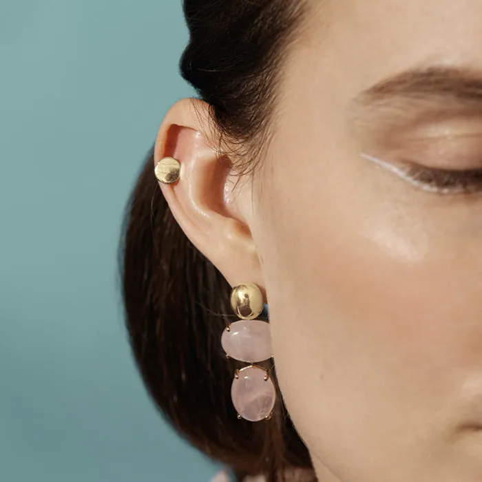 flat seed studs- yellow gold