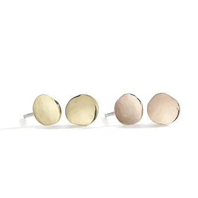 flat seed studs- yellow gold