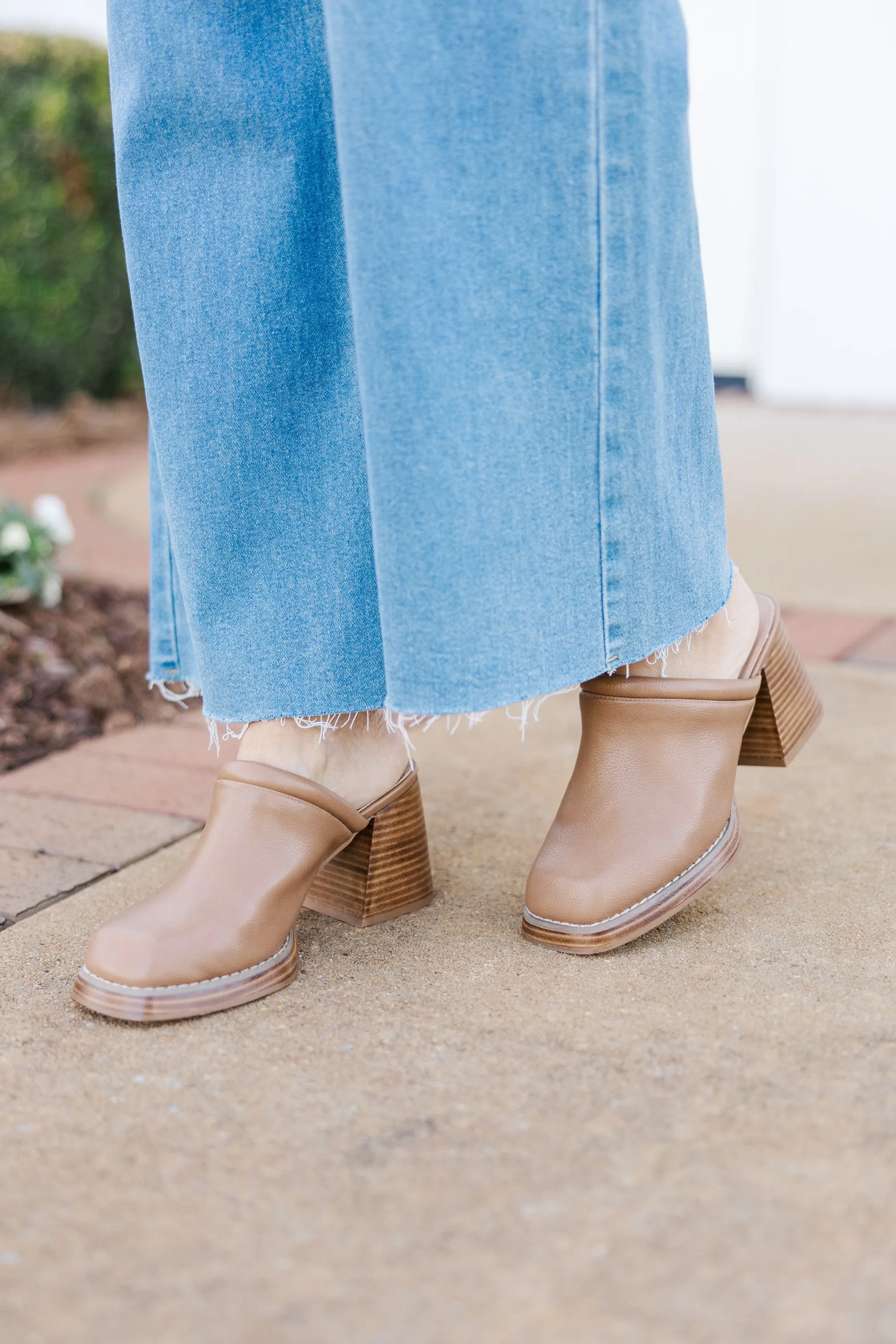 Fond Memories Dark Taupe Heeled Clogs