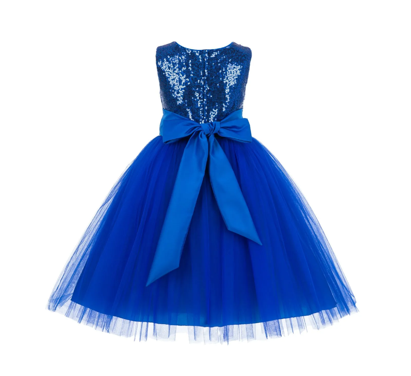 Formal Sequins Bodice Ruffle Tulle Flower Girl Dress Wedding Easter Toddler Pageant Occasions J122