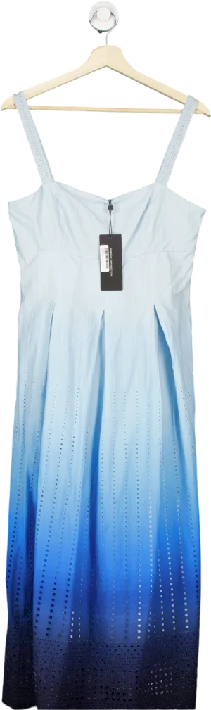 French Connection Blue Ombre Midi Dress UK 12