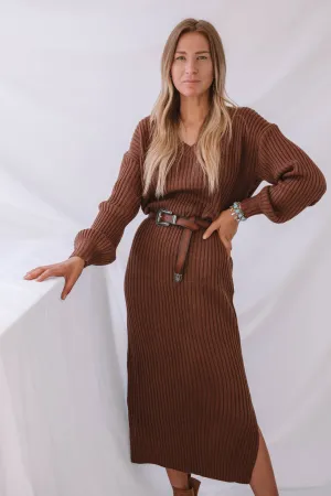 Gardiner V Neck Sweater Dress