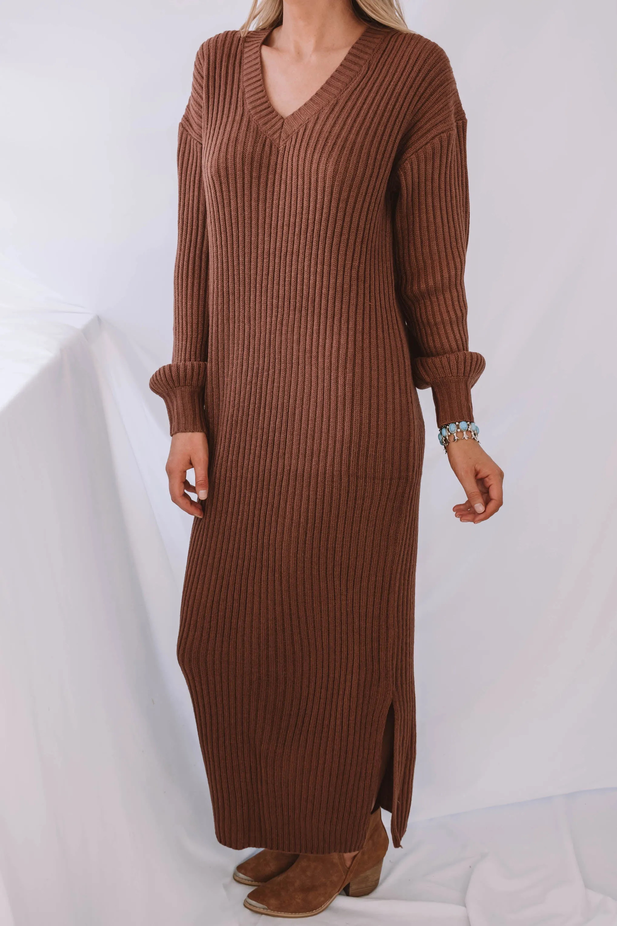 Gardiner V Neck Sweater Dress
