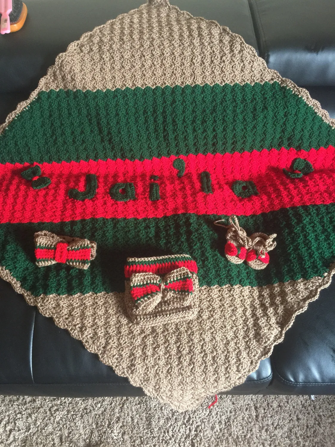 Gucc Inspired Bow and Diaper Cover