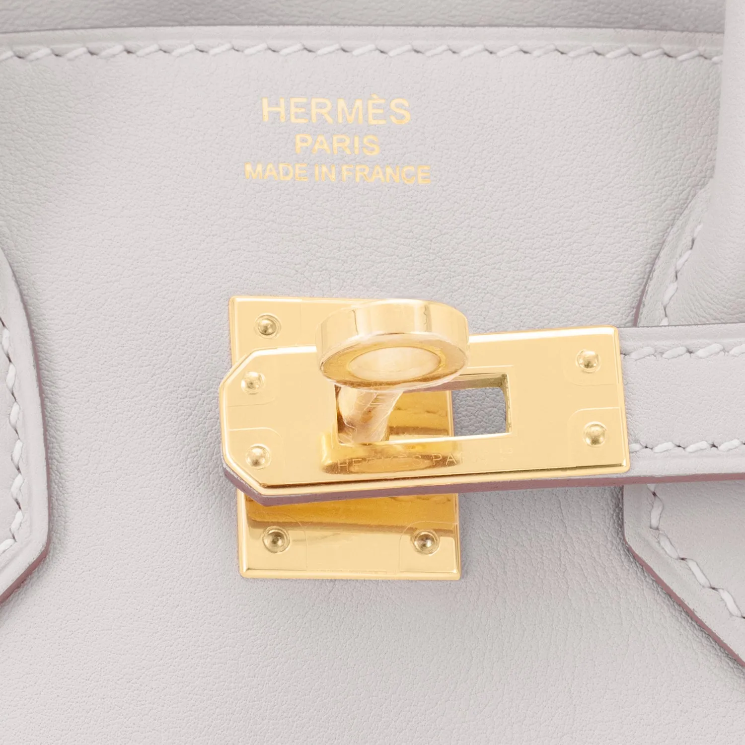Hermes Gris Perle Birkin 25cm Swift Gold Hardware