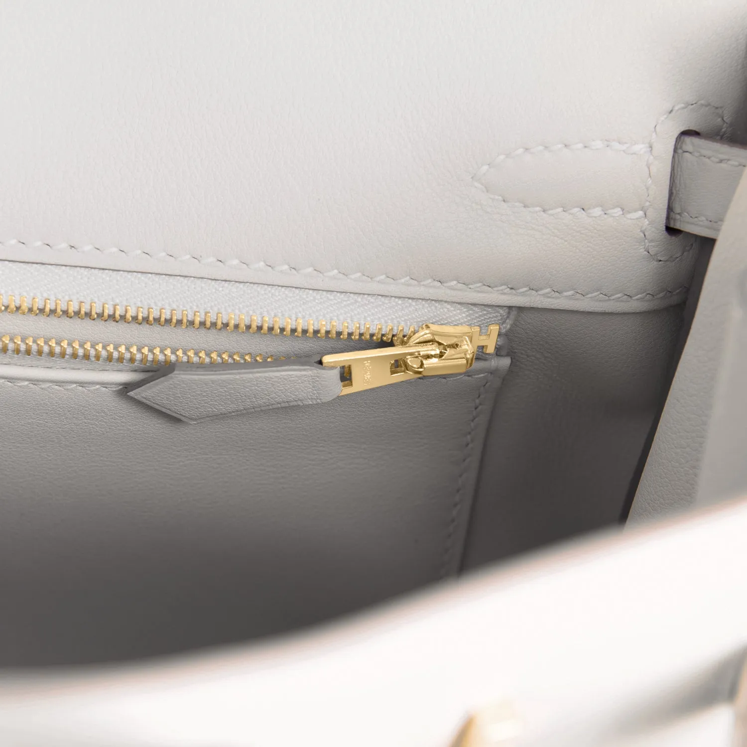 Hermes Gris Perle Birkin 25cm Swift Gold Hardware