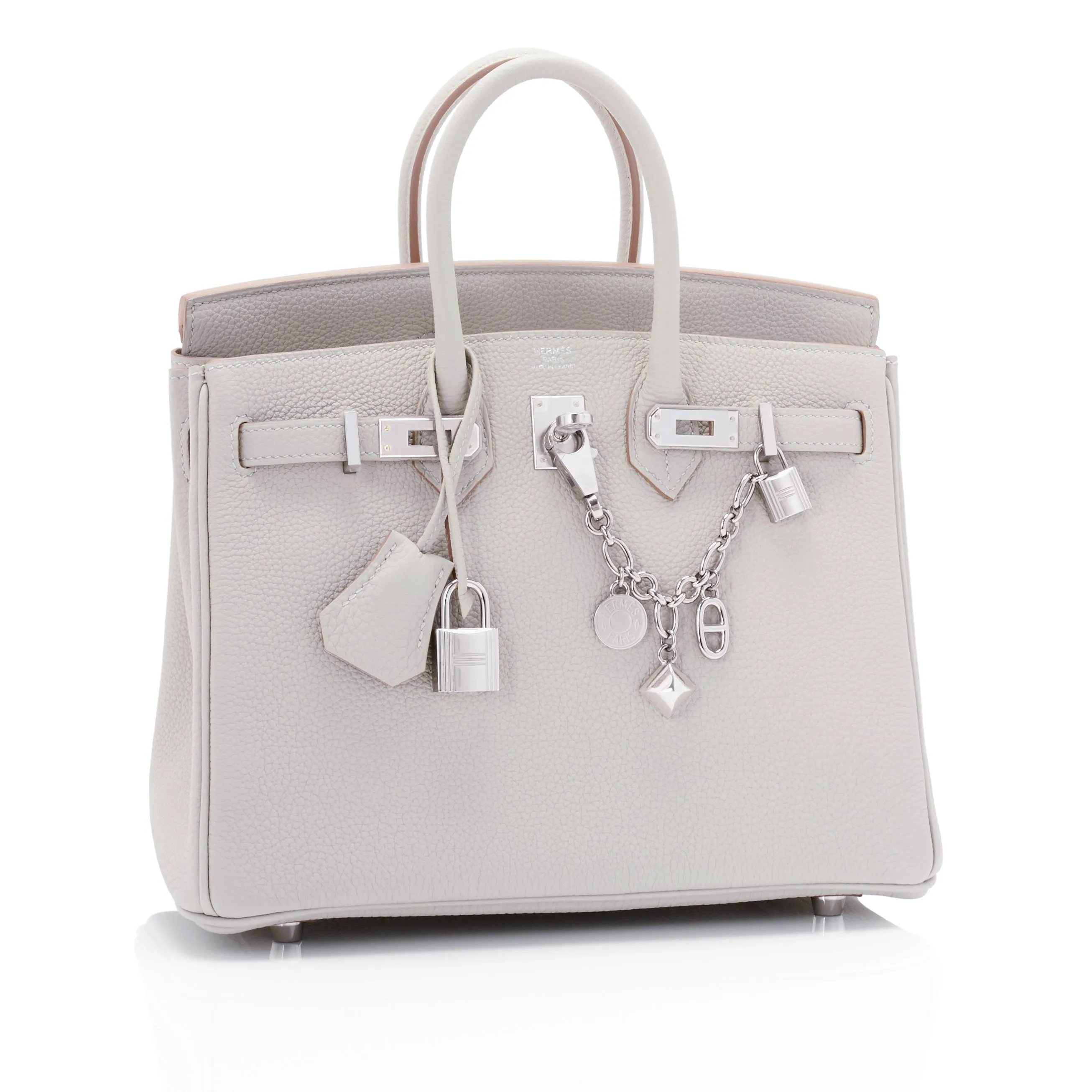 Hermes Gris Perle Birkin 25cm Togo Palladium Hardware