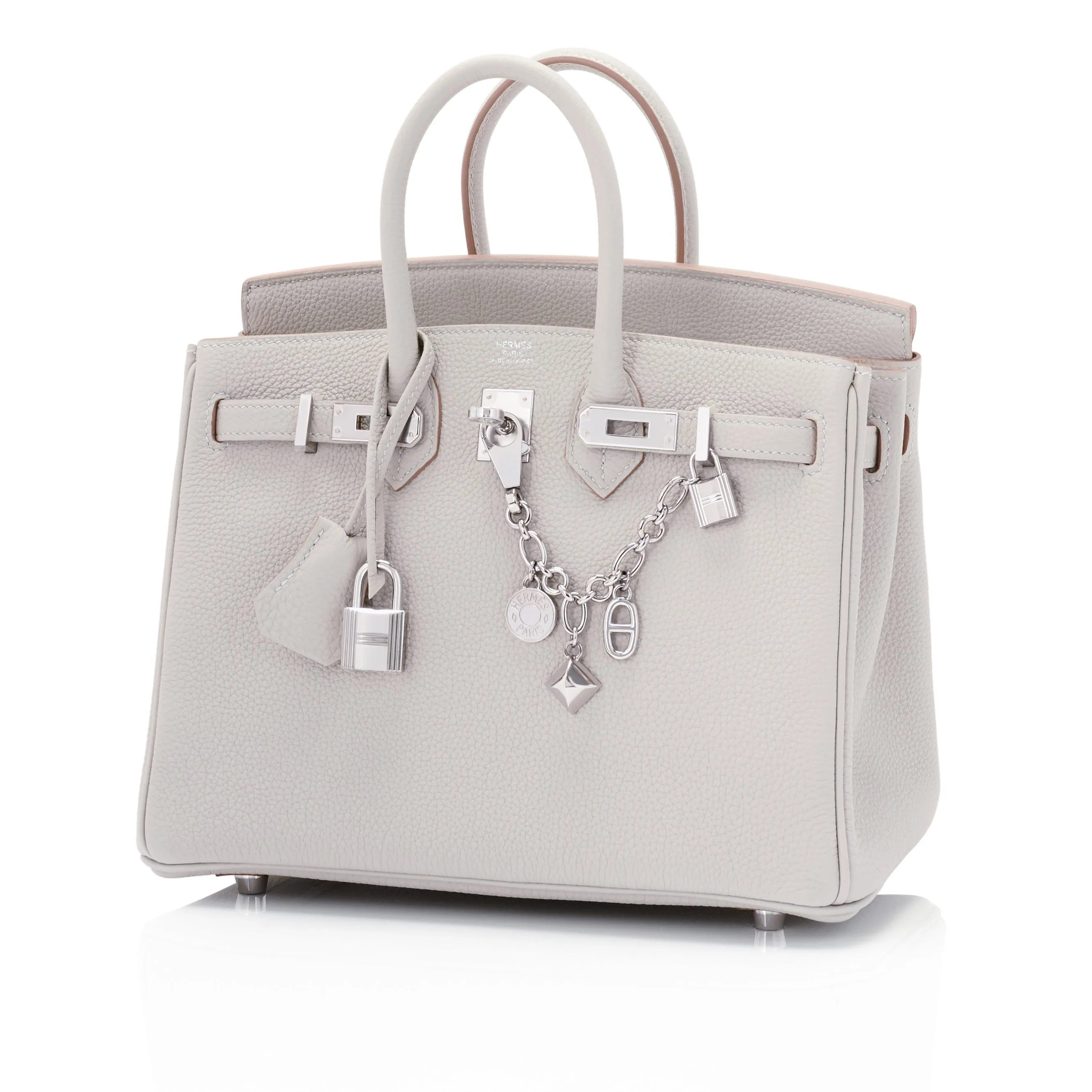 Hermes Gris Perle Birkin 25cm Togo Palladium Hardware