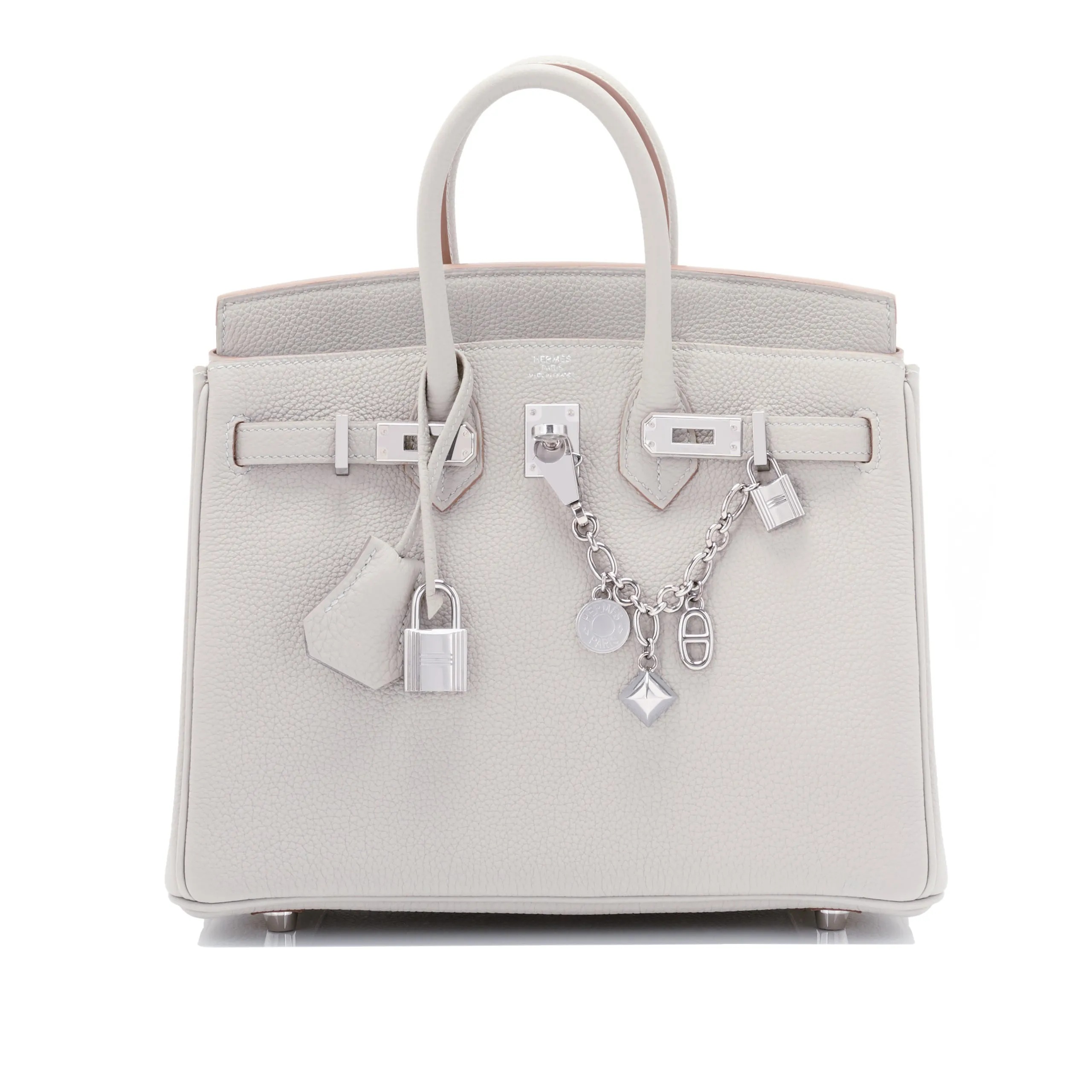 Hermes Gris Perle Birkin 25cm Togo Palladium Hardware