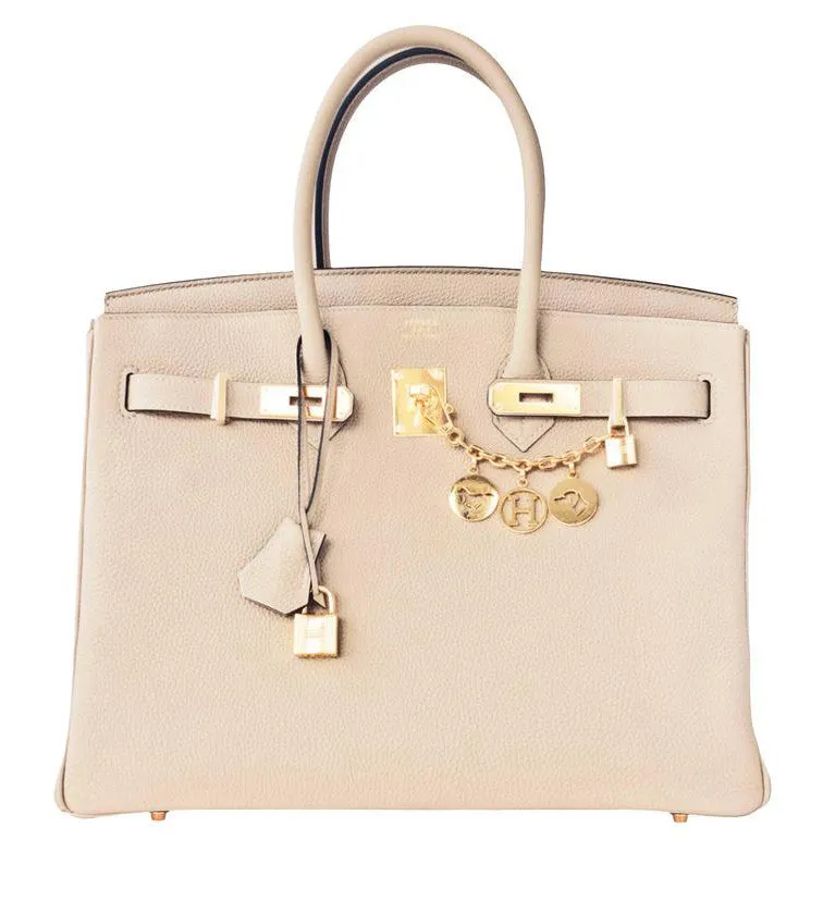 Hermes Trench 35cm Togo Birkin Gold Hardware