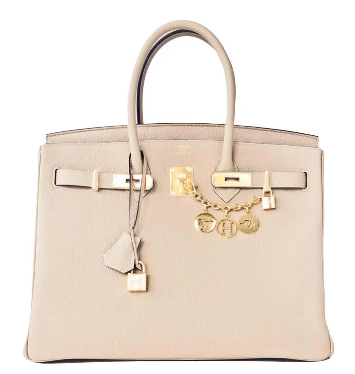 Hermes Trench 35cm Togo Birkin Gold Hardware
