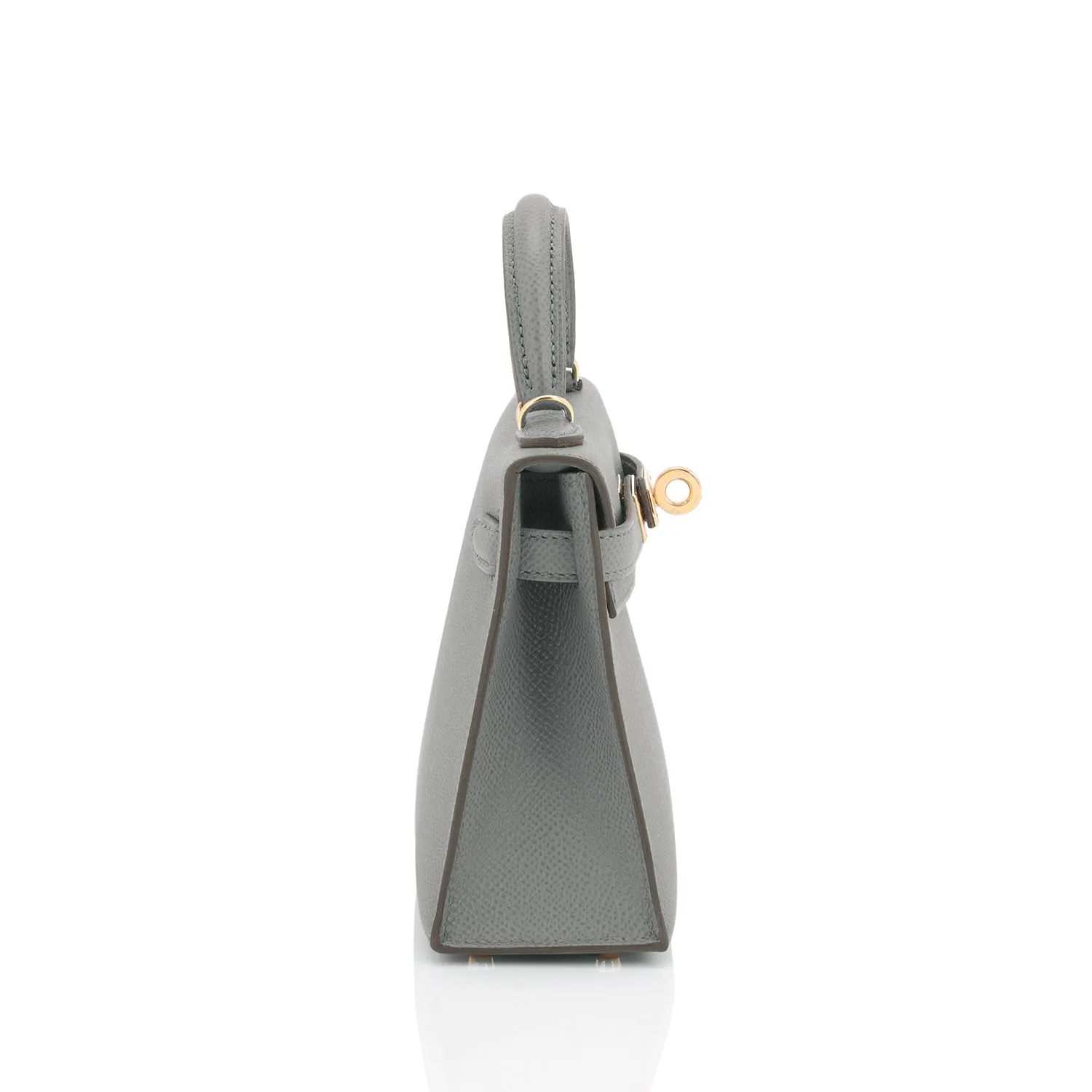 Hermes Vert Amande Mini Kelly 20cm Epsom, Z Stamp, 2021
