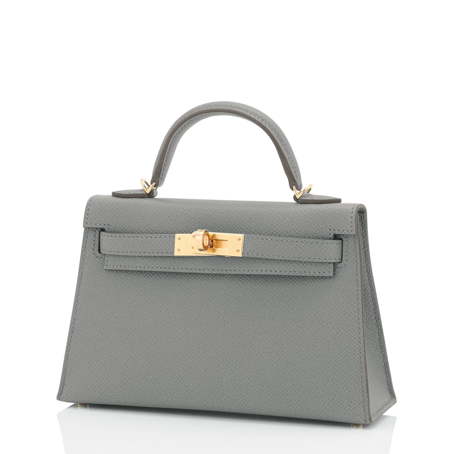 Hermes Vert Amande Mini Kelly 20cm Epsom, Z Stamp, 2021
