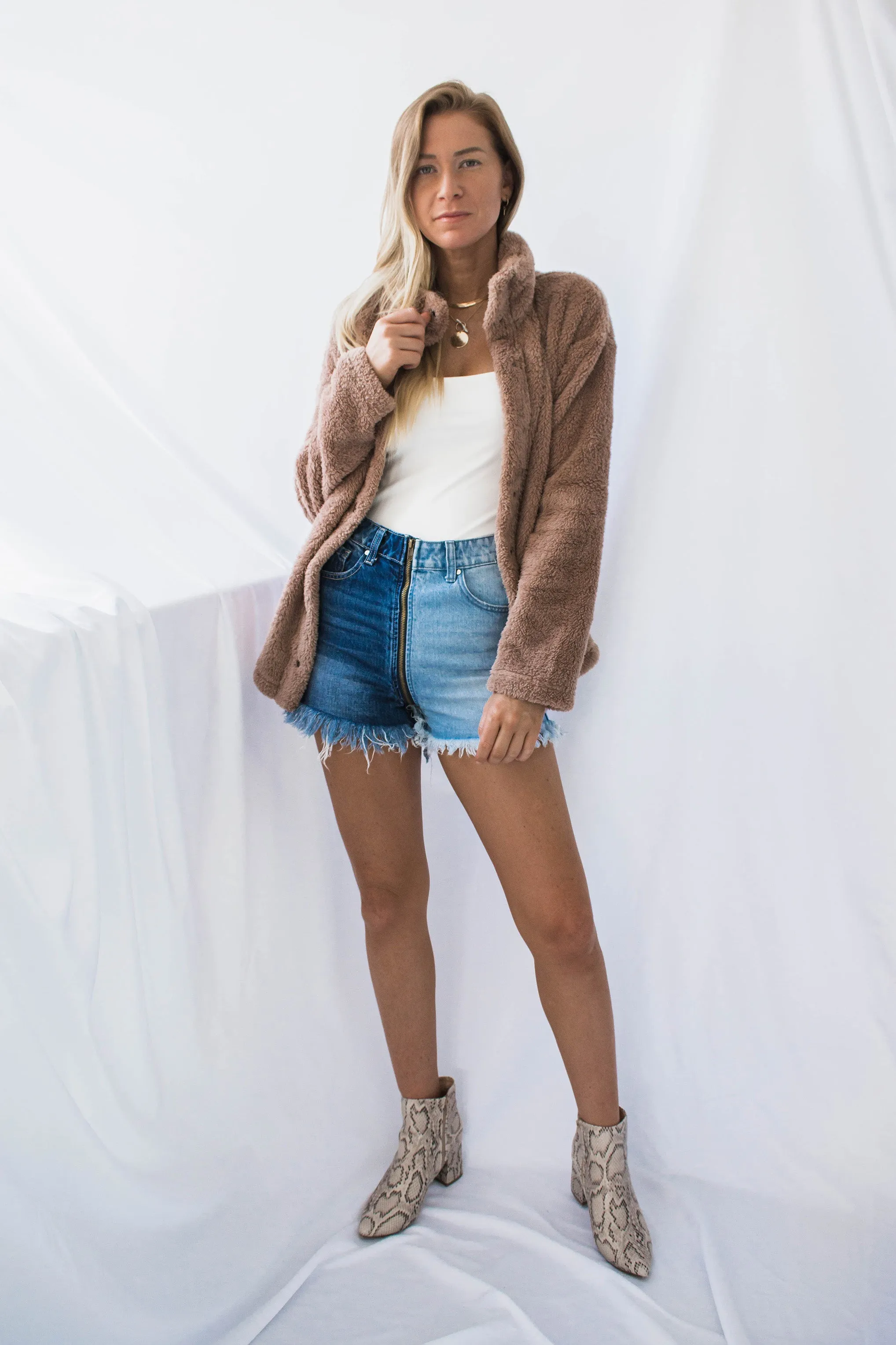 Hyde Two Tone Full Zip Shorts
