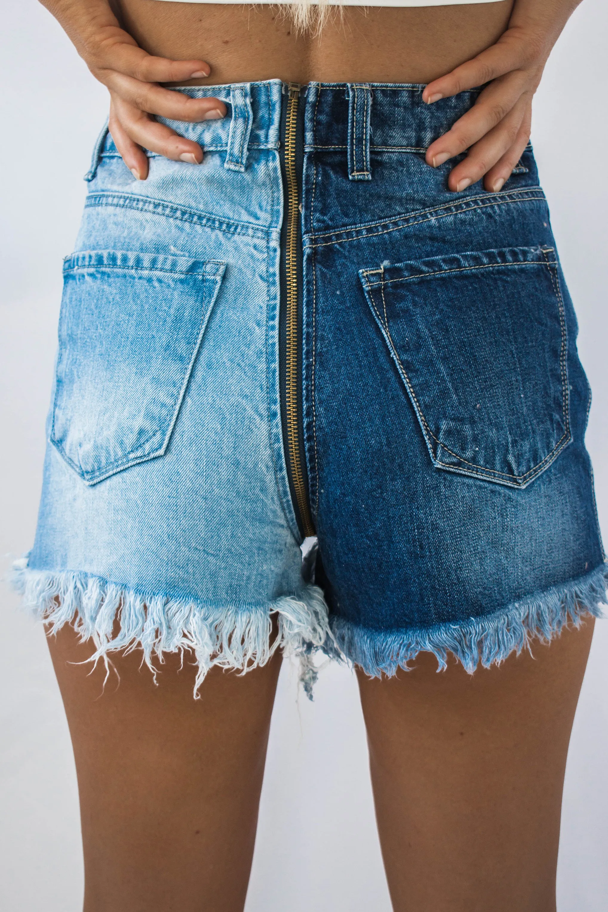 Hyde Two Tone Full Zip Shorts