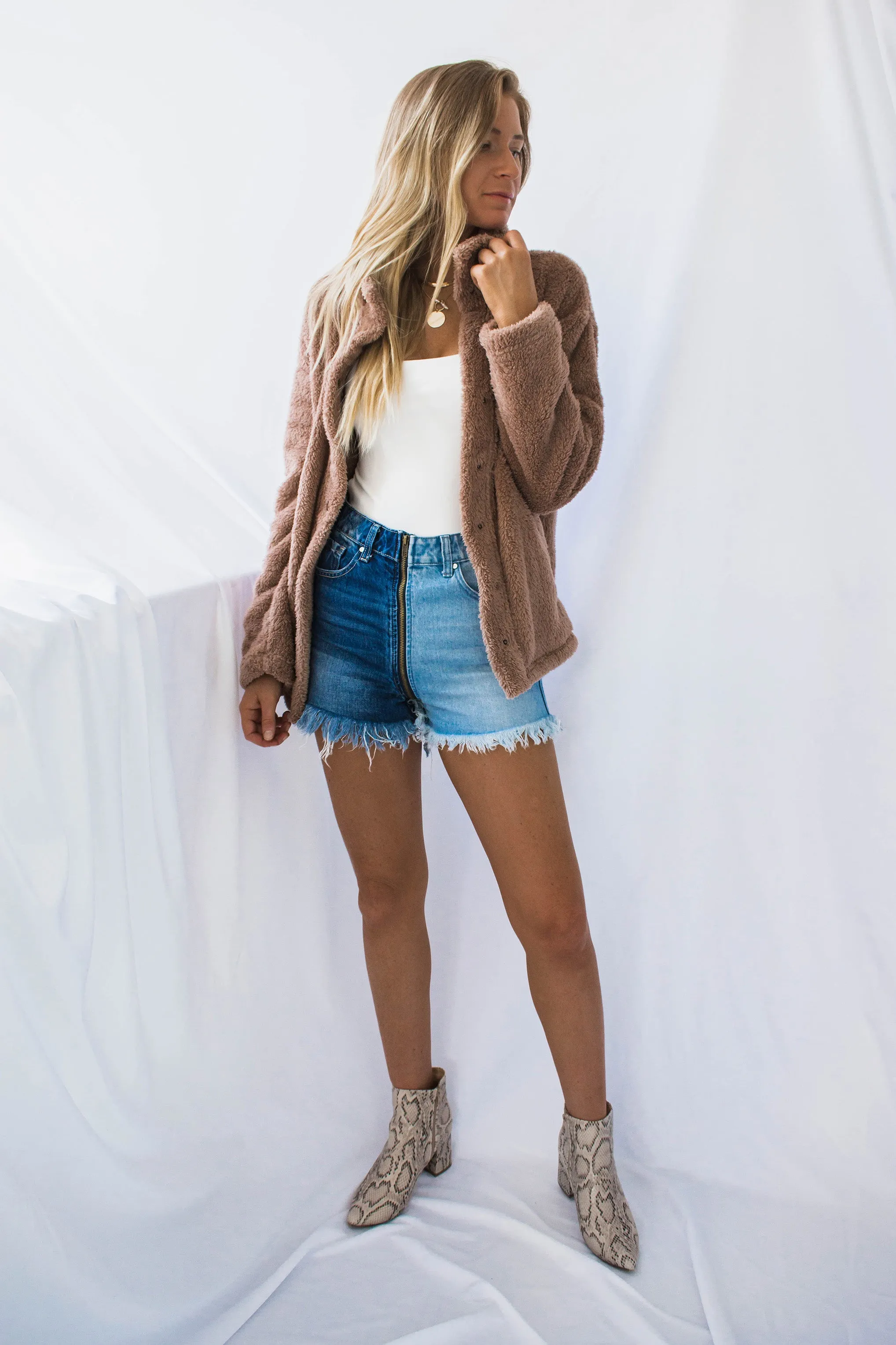 Hyde Two Tone Full Zip Shorts
