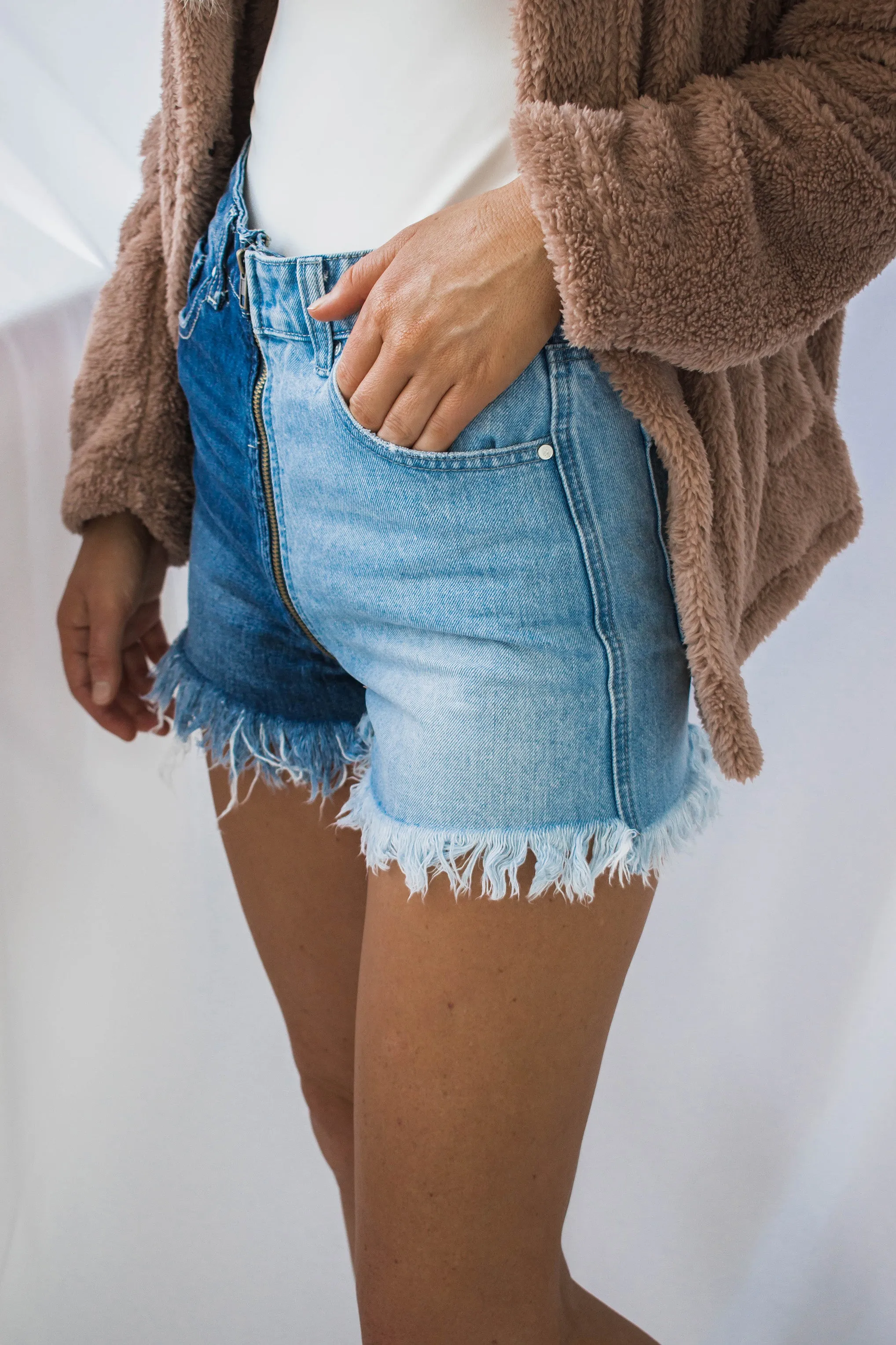 Hyde Two Tone Full Zip Shorts
