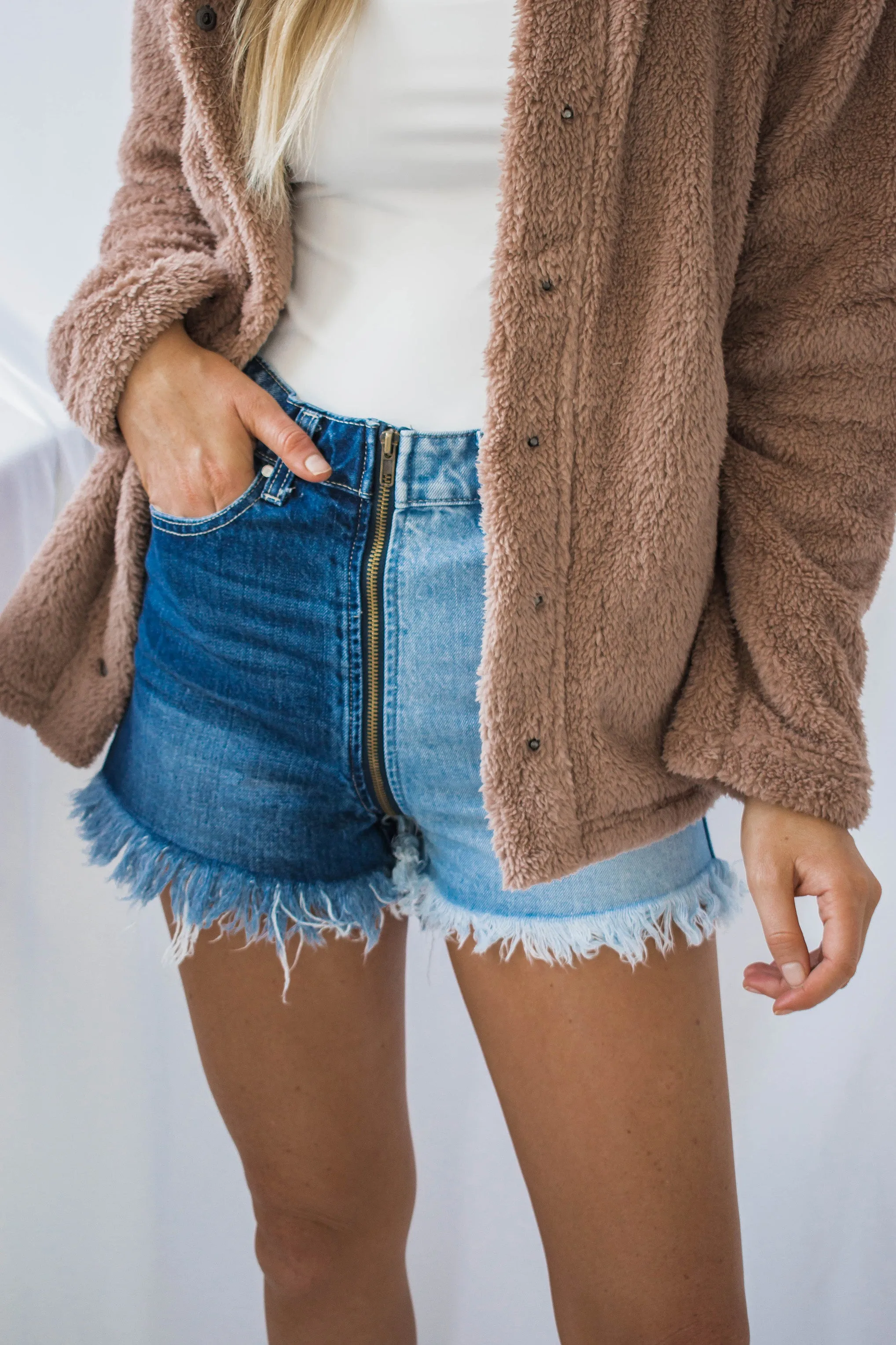 Hyde Two Tone Full Zip Shorts