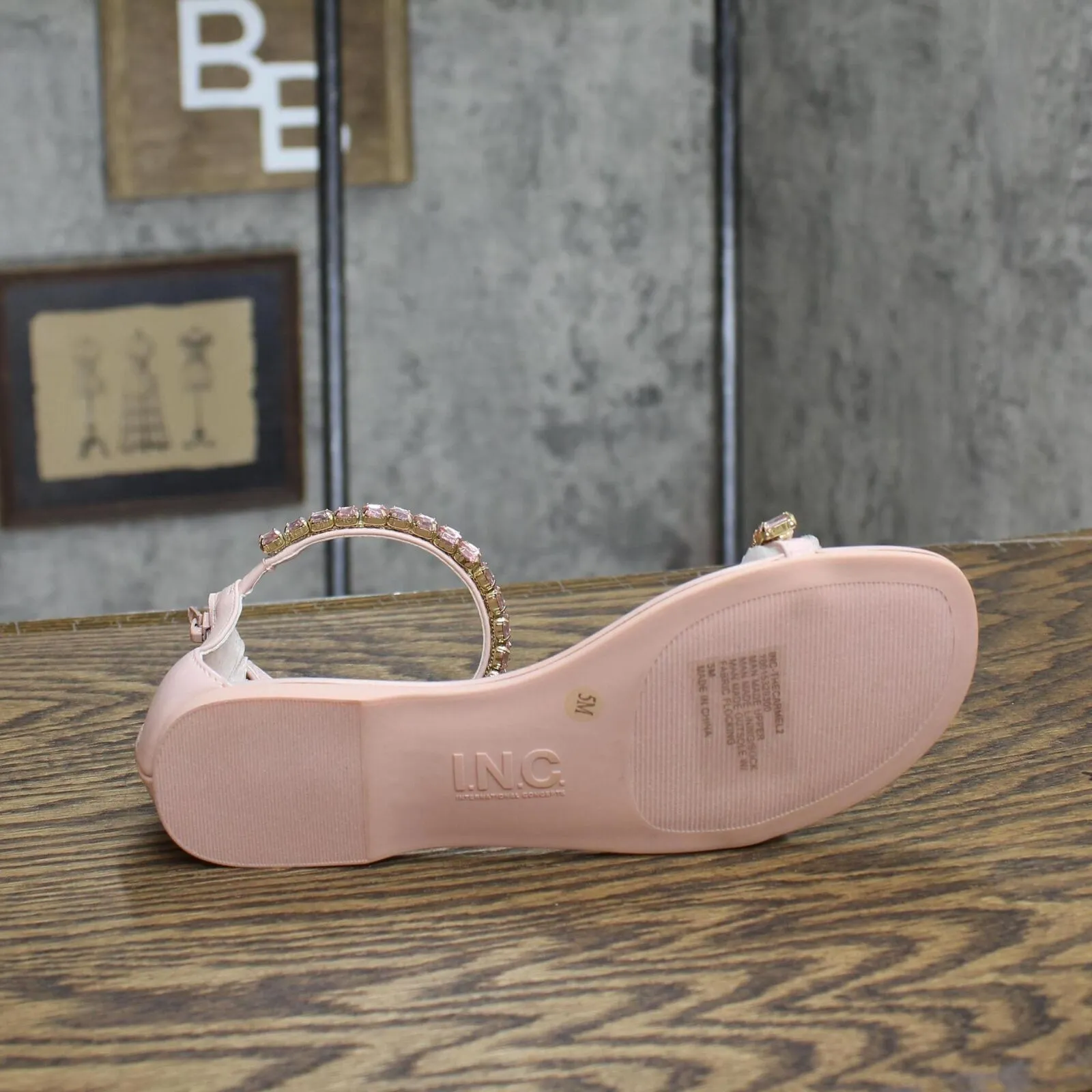 INC The Carmel 2 Sandals Amputee Replacement Left Shoe Only Light Rose Pink 5M