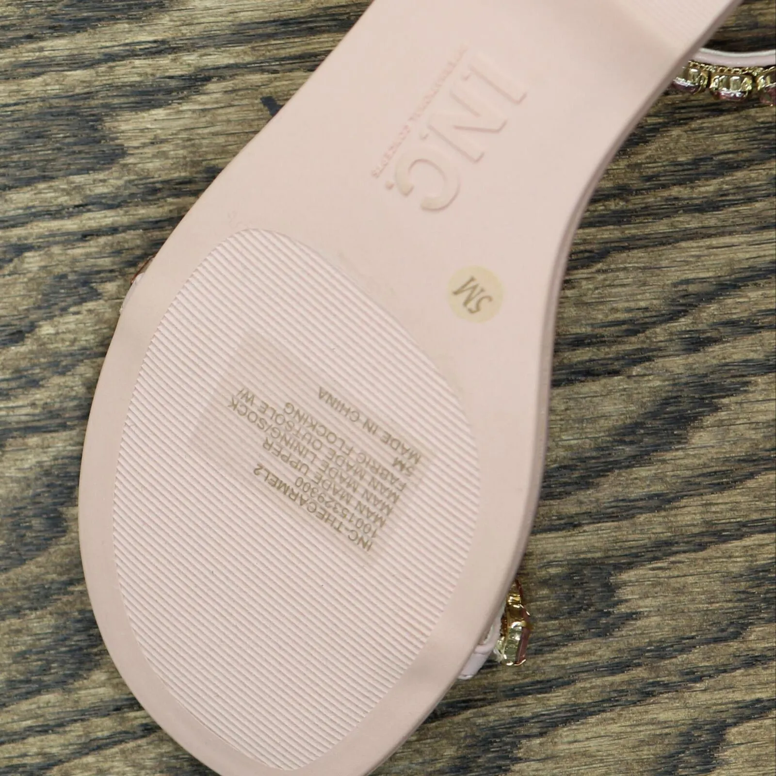 INC The Carmel 2 Sandals Amputee Replacement Left Shoe Only Light Rose Pink 5M