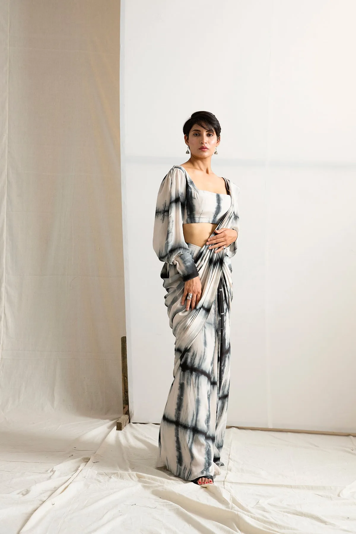 Irina - Tie & Dye Draped Saree