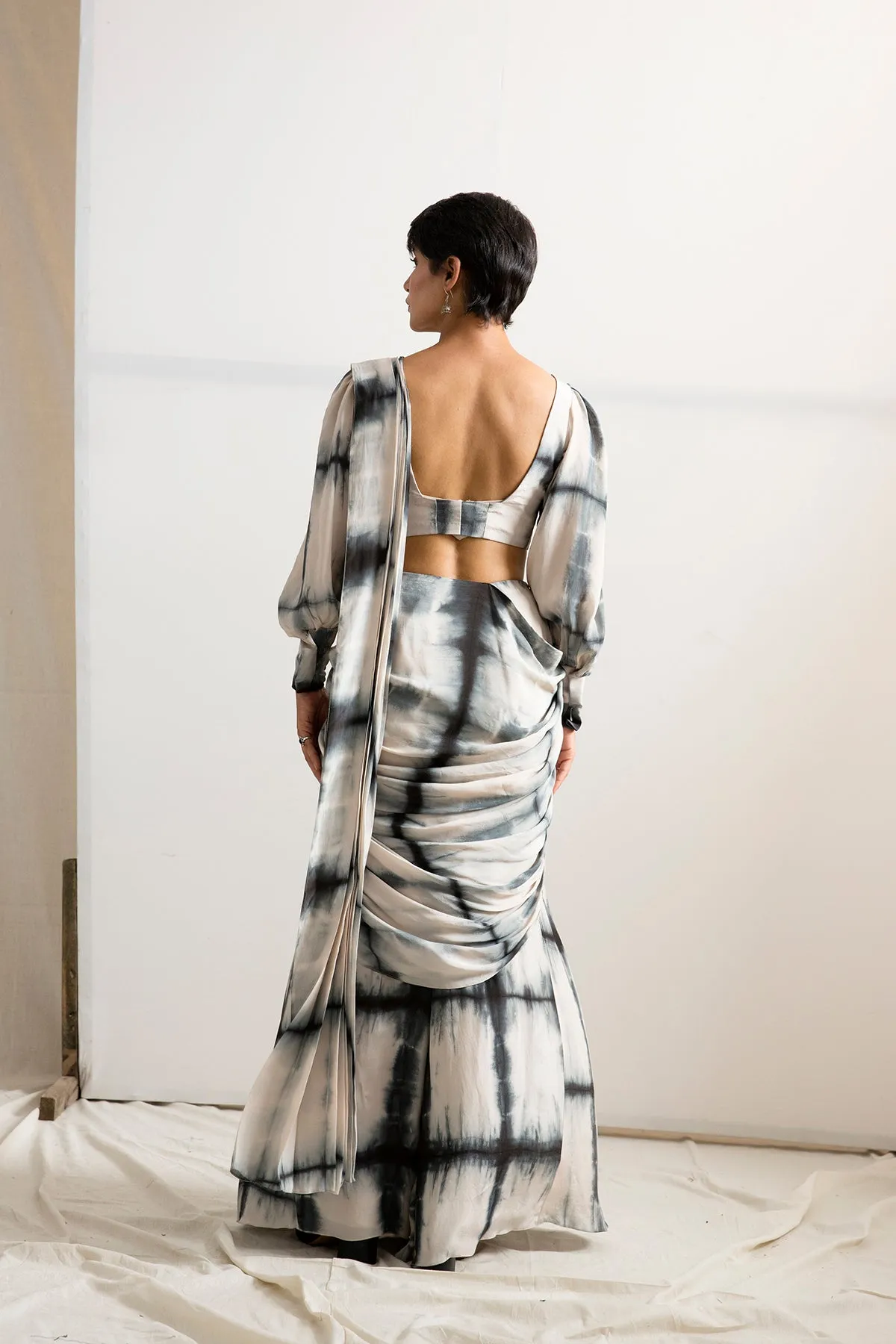 Irina - Tie & Dye Draped Saree
