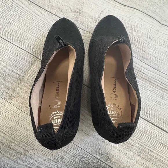 Jeffrey Campbell Black Snakeskin Bootie Platforms