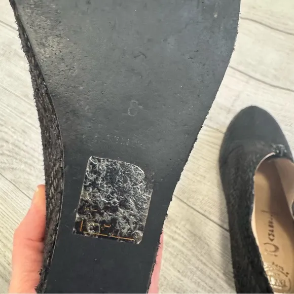 Jeffrey Campbell Black Snakeskin Bootie Platforms