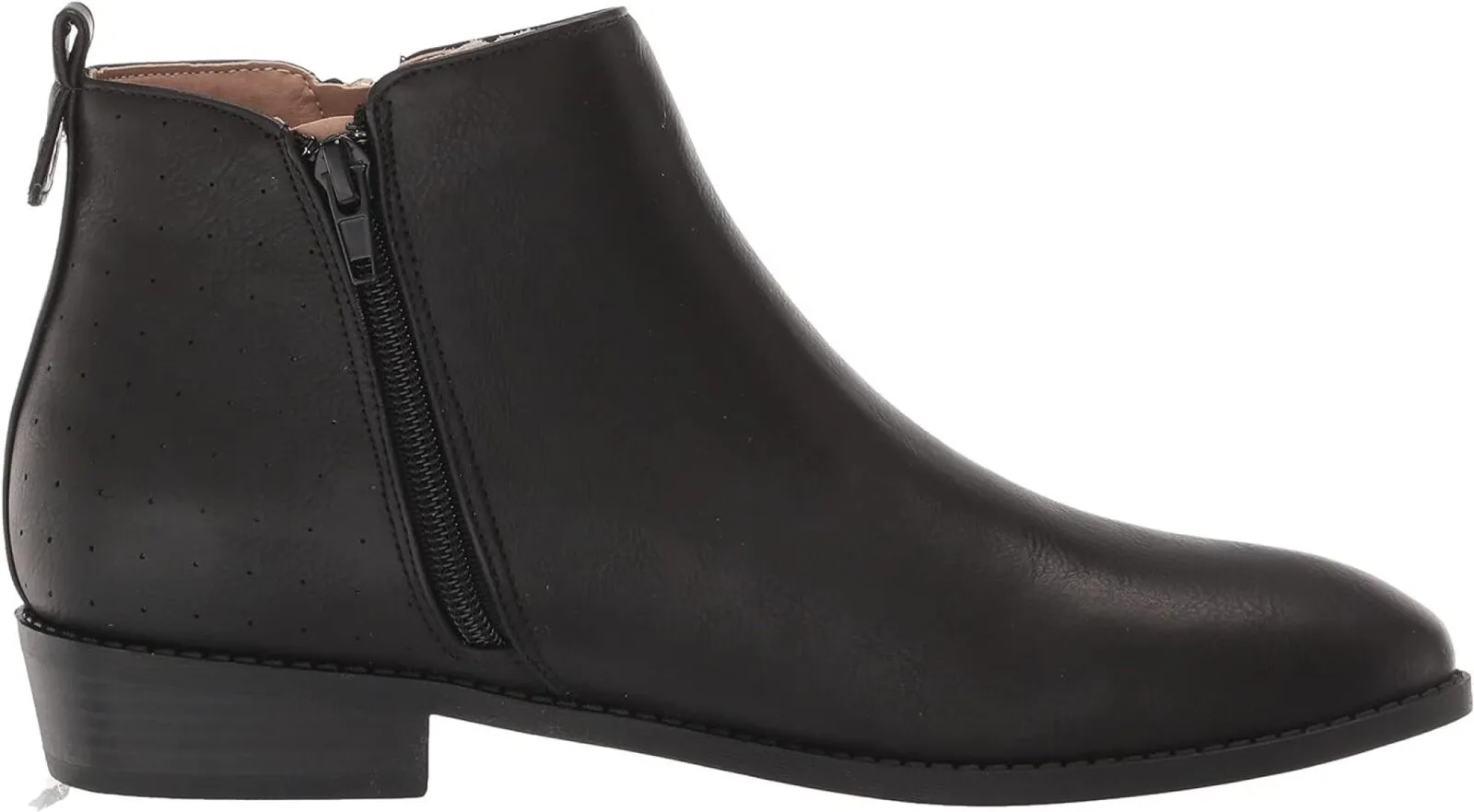 Journee Collection Womens Low Block Heel Ellis Bootie ELLIS-BOOTIE Black 7M