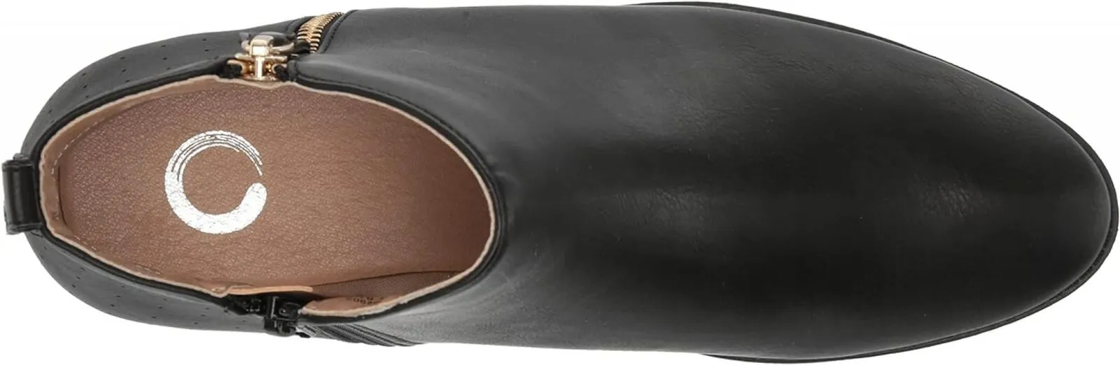 Journee Collection Womens Low Block Heel Ellis Bootie ELLIS-BOOTIE Black 7M