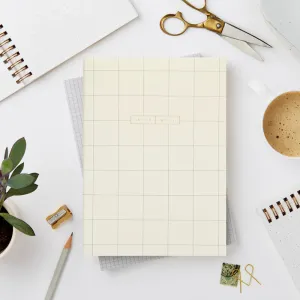 Katie Leamon Wiro Cream Grid Notebook - Blank and Dot Grid