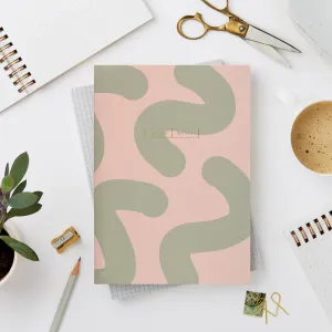 Katie Leamon Wiro Green Mallow Notebook - Blank and Dot Grid
