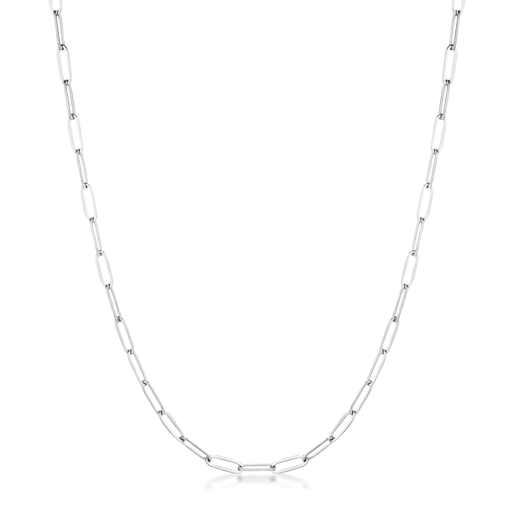 Kaylee 16" Gold Medium Paperv Clip Chain Linked Necklace