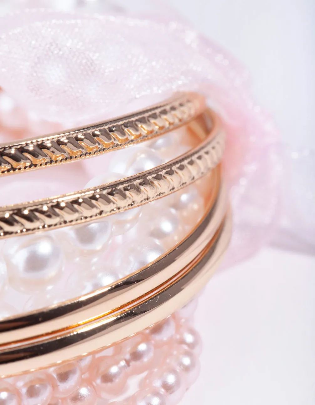 Kids Gold Pearly Baby Mixed Wrist