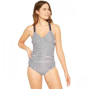 Kona Sol Women's Shirred Macrame Strap One Piece Swimsuit