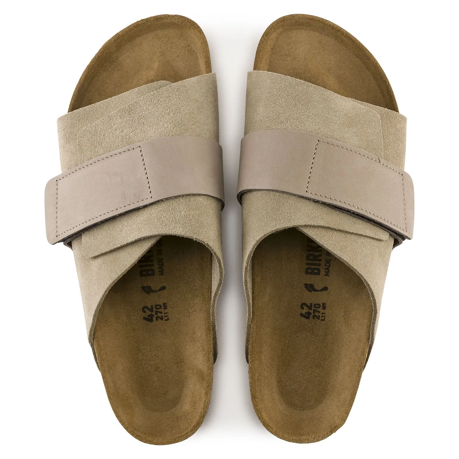 Kyoto Men - Taupe Nubuck and Suede Leather||Kyoto pour hommes - Suède et cuir nubuck taupe