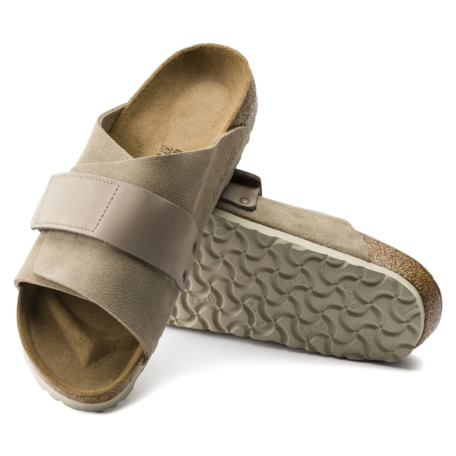 Kyoto Men - Taupe Nubuck and Suede Leather||Kyoto pour hommes - Suède et cuir nubuck taupe