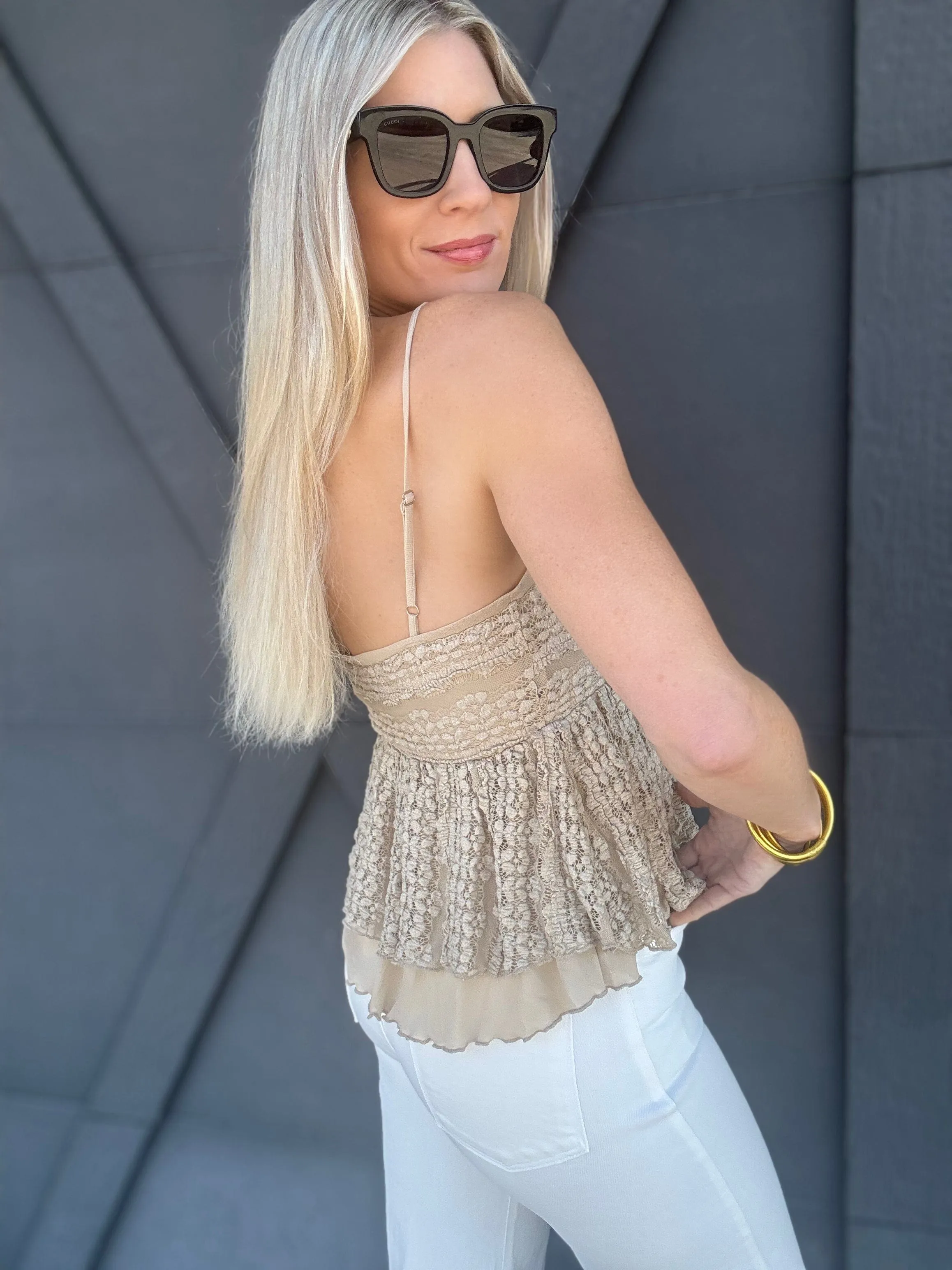 Laci Cami Top In Light Mocha