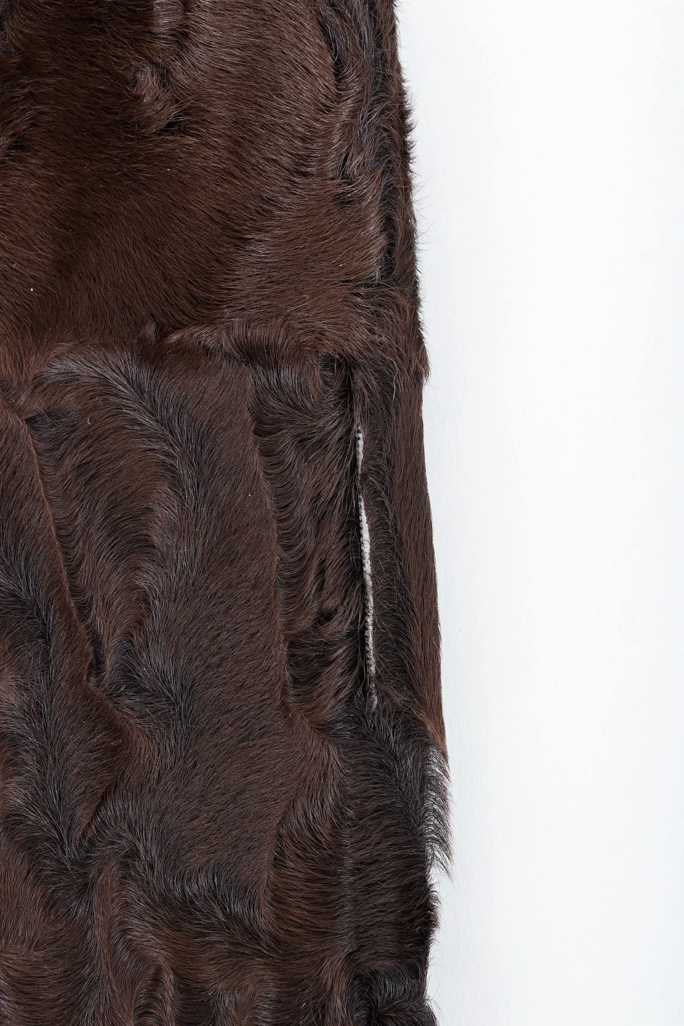 Lamb Fur Midi Pencil Skirt