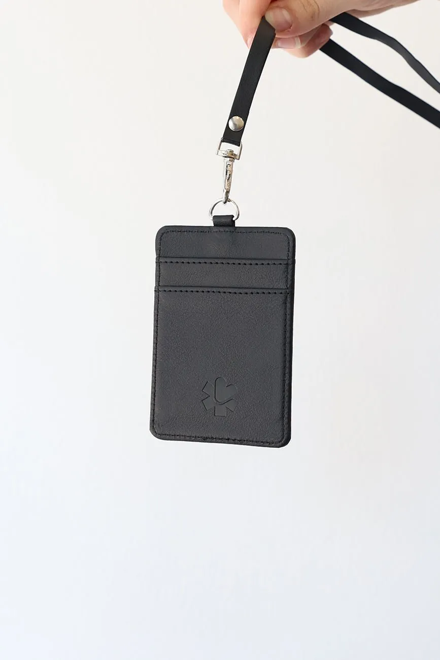 Leather ID Wallet Lanyard